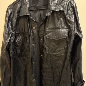 womens Leather shacket